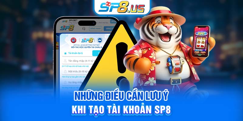 Những điều cần lưu ý khi tạo tài khoản SP8