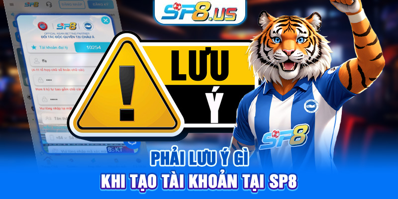 Phải lưu ý gì khi tạo tài khoản tại SP8